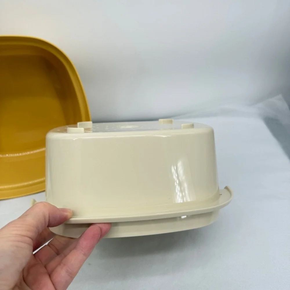 VTG Tupperware Multi-Server 888 Vegetable Steamer Harvest‎ Yellow 3pc Set